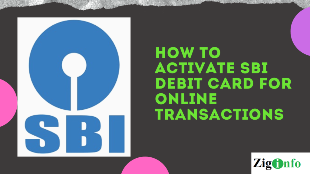 How to activate SBI debit card for online transactions